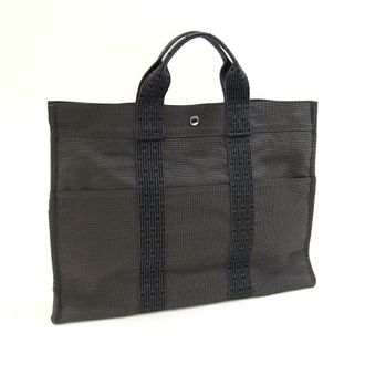 Herm&egrave;s Her Line Gray Canvas Handbag Tote Bag (Pre-Owned)