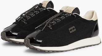 Tommy Hilfiger Womens Tommy Jeans Archive Suede Runner Sneaker - Black - US 6.5 / EU 37