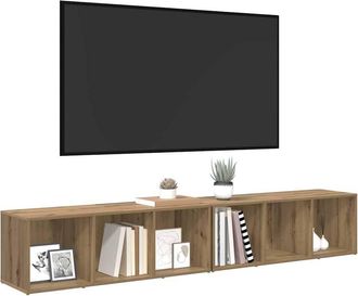 Berkfield Home Modern 2 pcs Artisan Oak Engineered wood in Brown