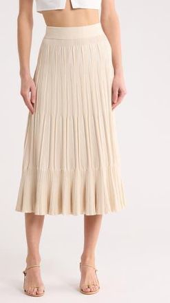 SIMKHAI Emerie Rib Knit Midi Skirt in Sand Multi at Nordstrom Rack, Size Small