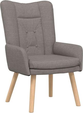 vidaXL Relaxing Chair Taupe 63 x 67 x 94 cm Fabric Vidaxl