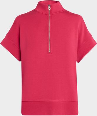 Varley Ritchie Short-Sleeve Half-Zip Sweatshirt