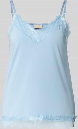 Freequent Top mit Spitzenbesatz Modell BICCO in Hellblau, Gr&ouml;&szlig;e XXL