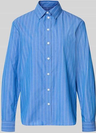 Sams&oslash;e & Sams&oslash;e Regular Fit Hemdbluse aus reiner Baumwolle Modell Adison in Bleu, Gr&ouml;&szlig;e XL