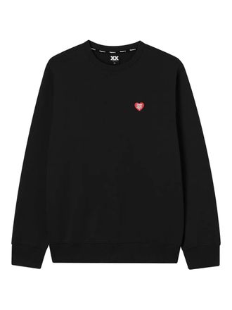 Fingercroxx heart-logo cotton sweatshirt - men - Cotton - S - Black