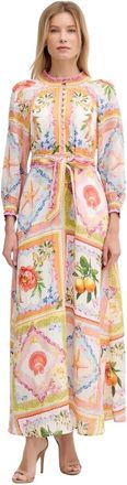 Hale Bob Lakelynn Maxi Jurk - Dames - Maxi kleedjes - Veelkleurig - M - Linnen - Kleedjes
