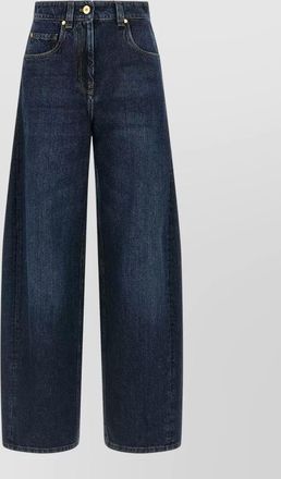 Brunello Cucinelli denim barrel-leg wide-leg trousers