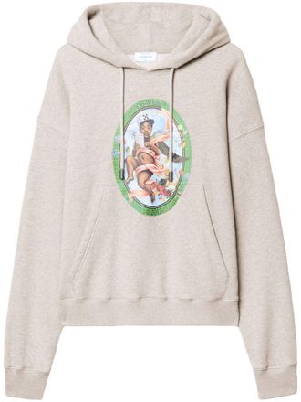 Off-white Fresco-Oval Skate hoodie - men - Cotton - S - Grey