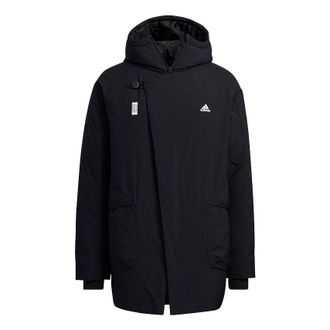 adidas Wuji Down Jkt Series Outdoor Sports Stay Warm mid-length hooded down Jacket Black H23102