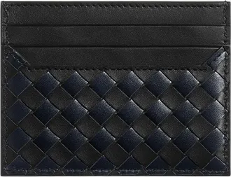 Bottega Veneta Mens Leather Card Holder Woven Calfskin Multicolour Wallets & Cardholders