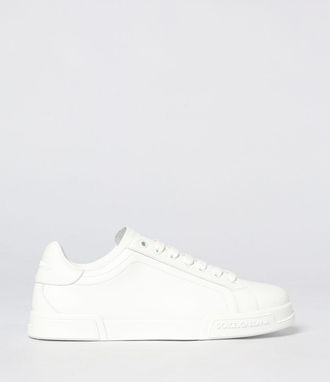 Dolce & Gabbana Low Top Smooth Calfskin Sneakers with Applied Logo
