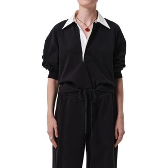 Citizens Of Humanity Aris Rugby Shirt in Black at Nordstrom, Size X-Small