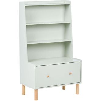 Beliani 3 Tier Bookcase QUILPIE 120 cm Light Green