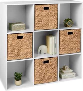 Best Choice Products 9-Cube Bookshelf, 13.5in Display Storage System, Organizer w/ Removable Back Panels