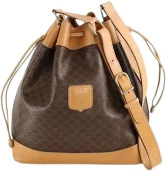 Celine Pre-owned Bucket Bags, female, Brown, Size: ONE SIZE Pre-owned Seau macadam Bucket Bag