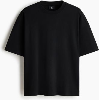 H&M Oversized Fit Interlock T-shirt in Black at Nordstrom, Size Xx-Large
