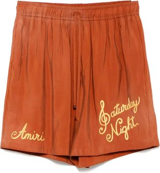 Amiri Saturday Night shorts - men - Modal/Polyester - 50 - Brown