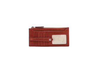 Frye Melissa Snap Card Womens Wallet Coin Purse Persimmon, Leather