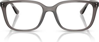 Ray-Ban 55mm Square Optical Glasses in Transparent Grey at Nordstrom