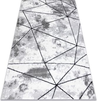 RugsX Rugsx - Alfombra Moderna Cozy Polygons, Geom&eacute;trico, Triangulos - Structural Dos Niveles De Vell&oacute;n Gris Grey 120x170 Cm