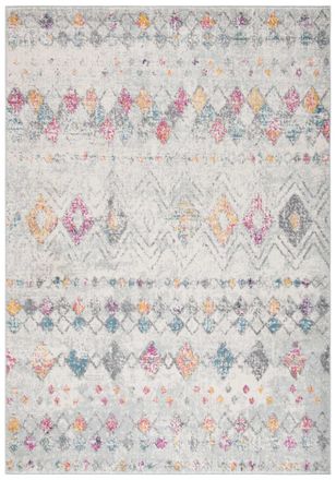 Safavieh Alfombra bohemio de polipropileno gris/oro, 122 x 183 cm