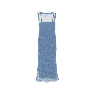 Sir. Lefi Lace-overlay Sleeveless Maxi Dress