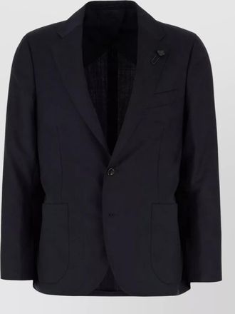 Lardini wool suit notch lapel single breasted