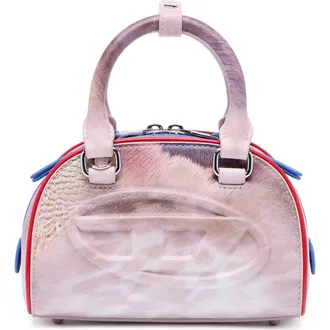 Diesel Mini 1DR Dome Faux Leather Bowling Bag in Pink at Nordstrom