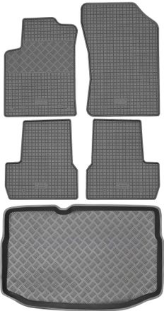 OEM Juego De Alfombrillas De Goma Para Coche Y Alfombrilla Para Maletero Para Citro&euml;n C3 Ii Hatchback (2009-2016)