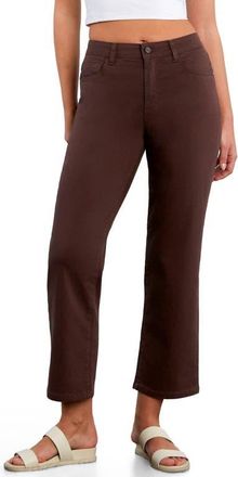 HINT OF BLU Ankle Straight Leg Jeans in Dark Chocolate at Nordstrom, Size 30