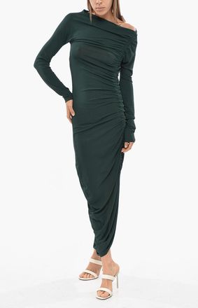 Ferragamo Fitted And Draped Dress Salvatore Ferragamo
