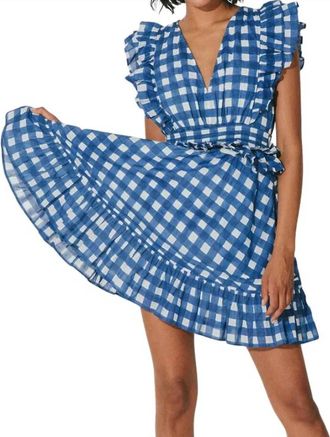 Cleobella Benny Mini Dress In Painterly Gingham