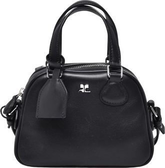 Courr&egrave;ges Tassen, Dames, Zwart, ONE Size, Leer, Pochette