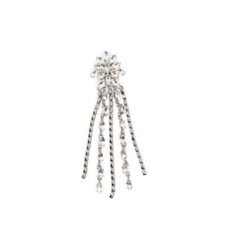 Alessandra Rich Bloemenketting Oorbellen - Dames - Oorbellen - Grijs - ONE Size - Accessoires