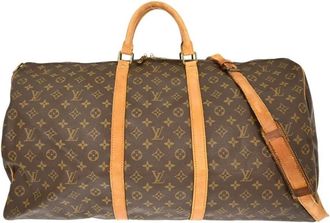 Louis Vuitton Pre-owned Weekend Bags, female, Brown, Size: ONE SIZE Pre-owned Vintage Monogram Keepall Travel Bag