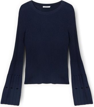 Motivi Sweatshirts - Dames - Ronde hals truien - Blauw - L - Truien & Vesten