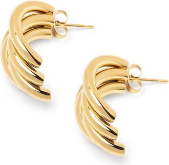 Nialaya Bold Layered Gold Hoops at Nordstrom