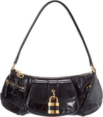 Chlo&eacute; Logo 99 Patent Shoulder Bag