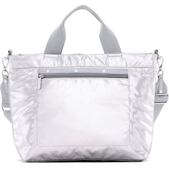 LeSportsac Small Convertible Zip Top Tote Bag in Silver Shine at Nordstrom Rack