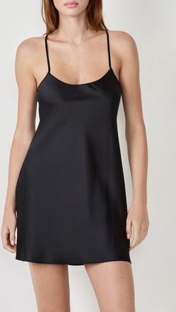 Etam Attitude Nuisette Satin Chemise in Black at Nordstrom, Size X-Small