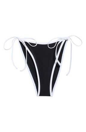 PacSun Juno Side Tie Bikini Bottoms in Black at Nordstrom, Size X-Small