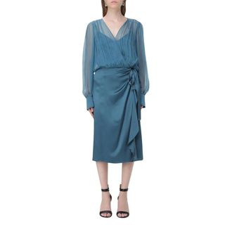 Alberta Ferretti Wrap Midi Dress