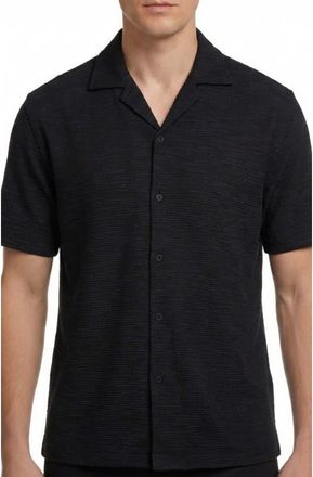 Report Collection Textured Knit Camp Shirt in Dark Navy at Nordstrom Rack, Size X-Large