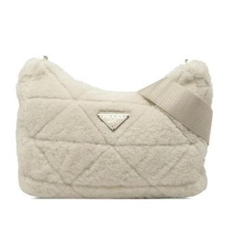 Prada Pre-owned Shoulder Bags, female, White, Size: ONE SIZE Pre-owned Vintage Shoulder Bag