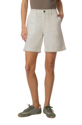Kut from the Kloth Hailey High Waist Denim Bermuda Shorts in Ecru at Nordstrom, Size 14