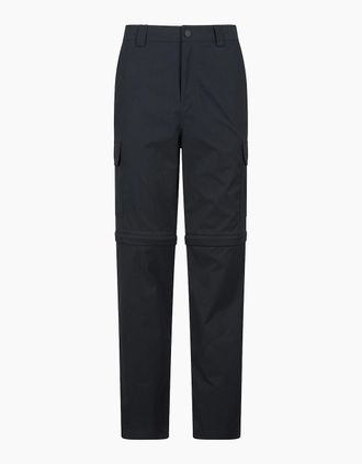 Mountain Warehouse Mens Mountain Warehouse Mens Delta Stretch Zip-Off Regular Cargo Trousers - Black - Size: 32
