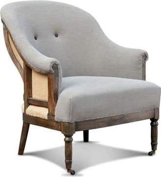 PIB Sill&oacute;n redondo en tela gris