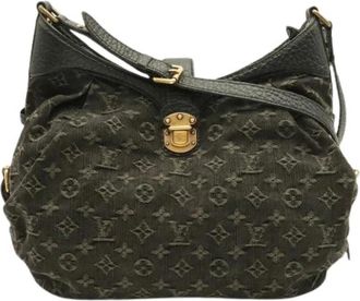 Louis Vuitton Pre-owned Vintage Denim Shoulder Bag - Dames - Vintage Schoudertas - Zwart - ONE Size - Denim - Vintage