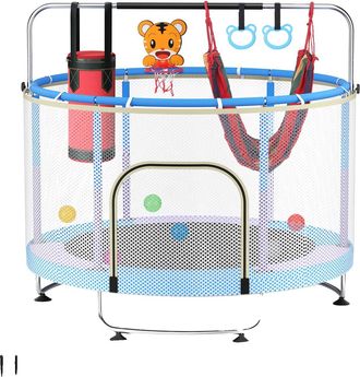 OEM Cama El&aacute;stica, Barra Ajustable, Accesorios Incluidos, Color Azul