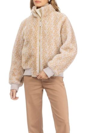 Gorski Genuine Shearling Insignia Bomber Jacket, Reversible in Cream/palomino Nsignia/gold at Nordstrom, Size X-Small